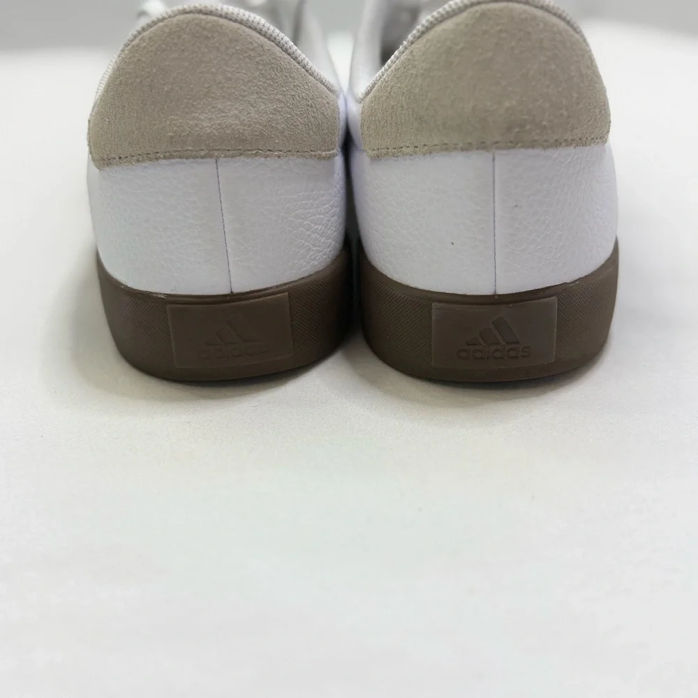 adidas Women's White Black Gum-Soled Low-Top Sneakers